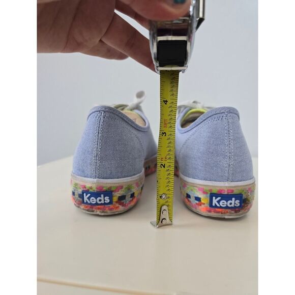 Keds Triple Kick Aztec Geo WF2627 Women’s 11 Platform Sneakers Blue Embroidered - Picture 4 of 8